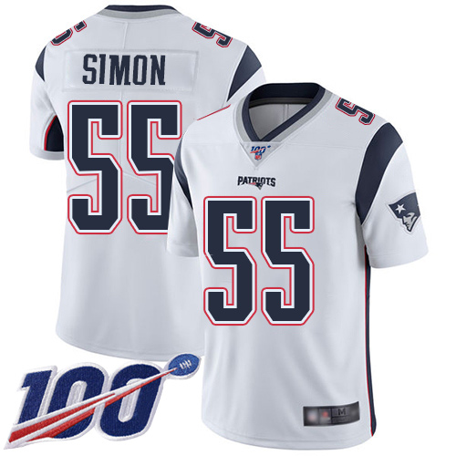New England Patriots Football #55 Vapor Untouchable 100th Season Limited White Men John Simon Road NFL Jersey->women nfl jersey->Women Jersey